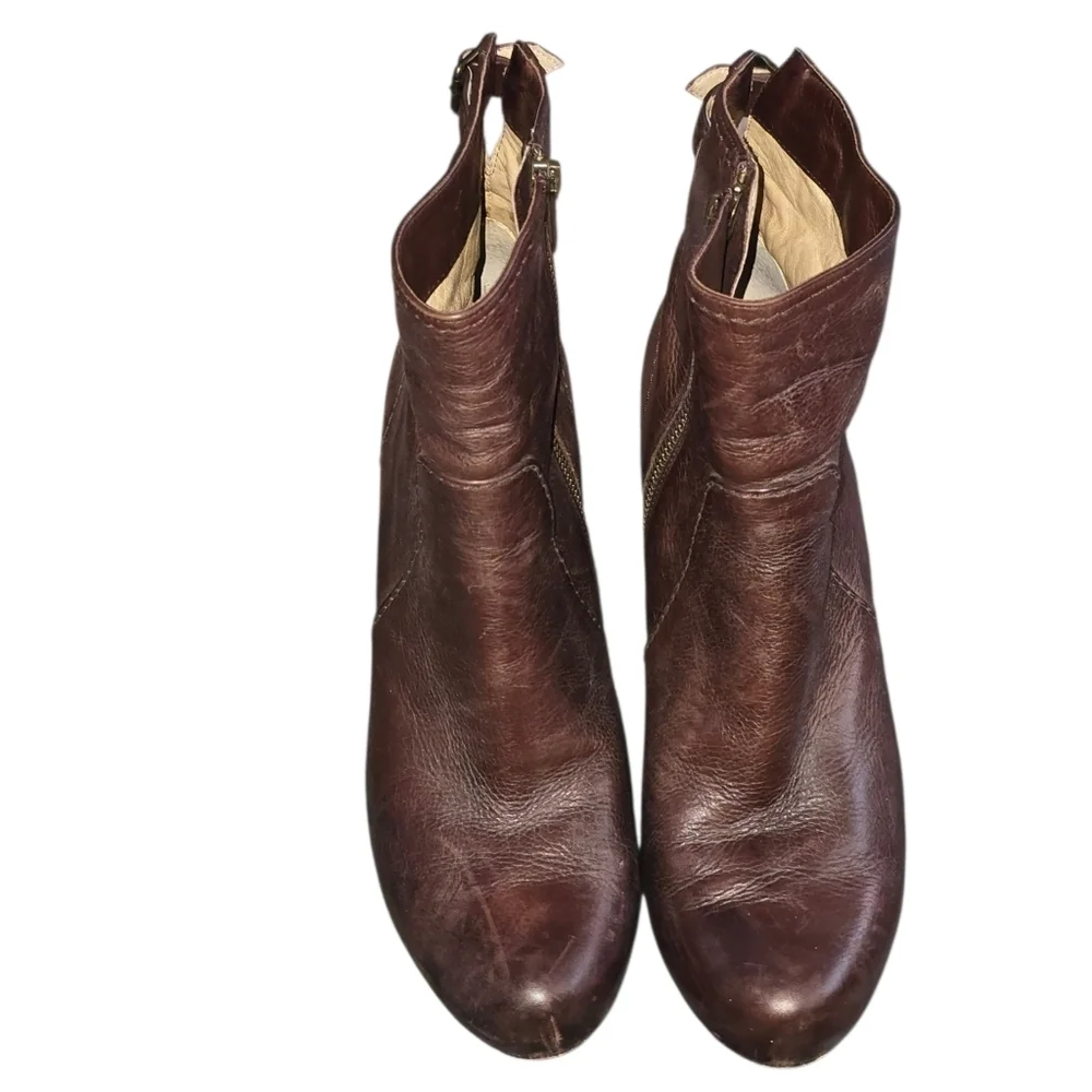 Frye Marissa Brown Leather High Heel 3.5